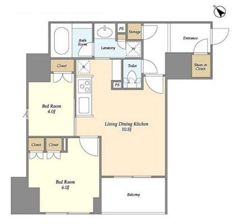 クレストコート日本橋人形町の物件間取画像